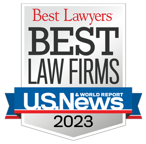 Rated by Best Lawyers as a Best Law Firm, 2023, published by U.S. News & World Report