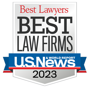 Rated by Best Lawyers as a Best Law Firm, 2023, published by U.S. News & World Report